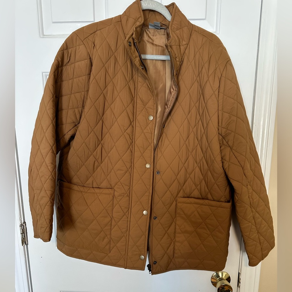 Quilted Button Front Jacket